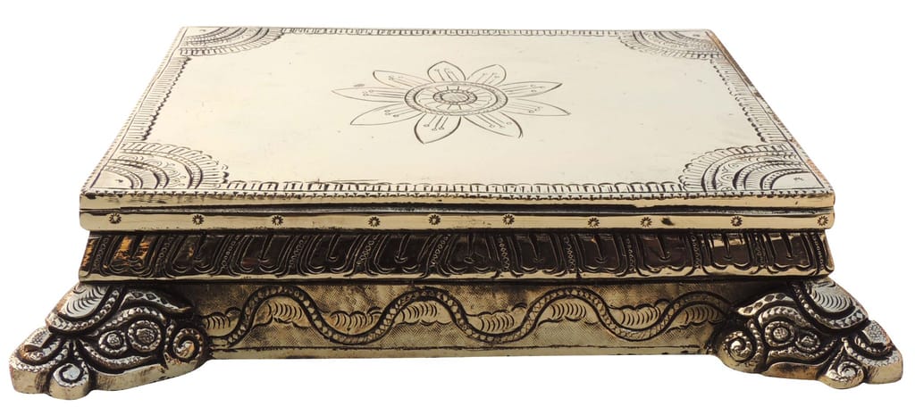 Brass Showpiece Chowki Stool for God Idol