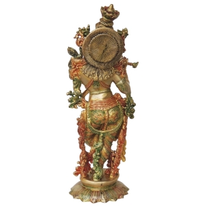 Brass Showpiece Krishna Statue - 9*7.5*25.5 Inch (BS1379 K)