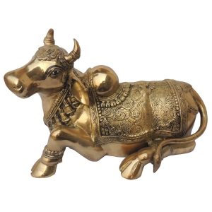 Brass Showpiece Nandi God Idol Statue - decorative statue
