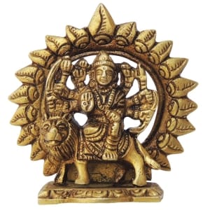 Brass Showpiece Durga Ji Statue - 3*1.5*3 Inch (BS1384 C)