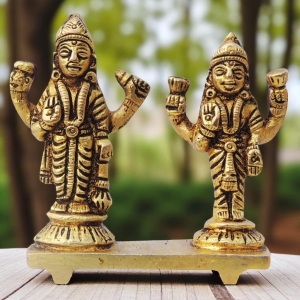 Brass Showpiece Vishnu Laxmi Ji Statue - decorative item