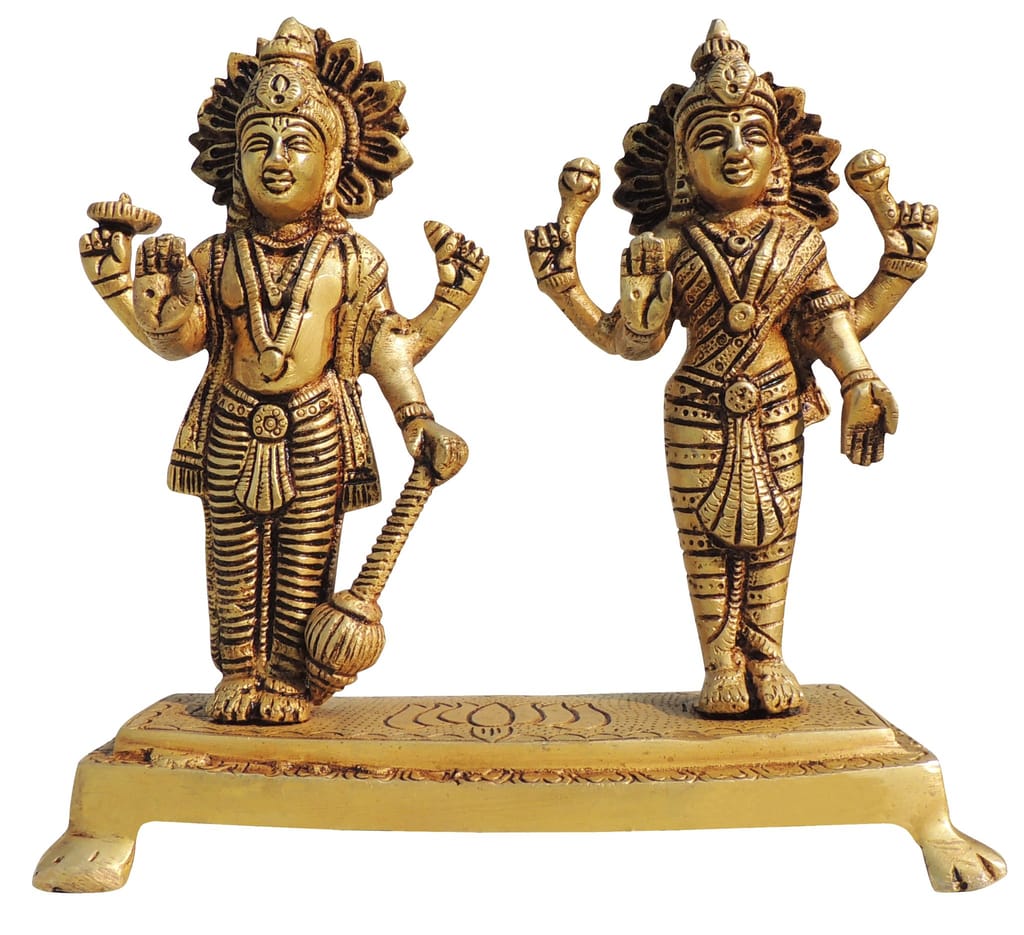 Brass Showpiece Vishnu Laxmi God Idol Statue