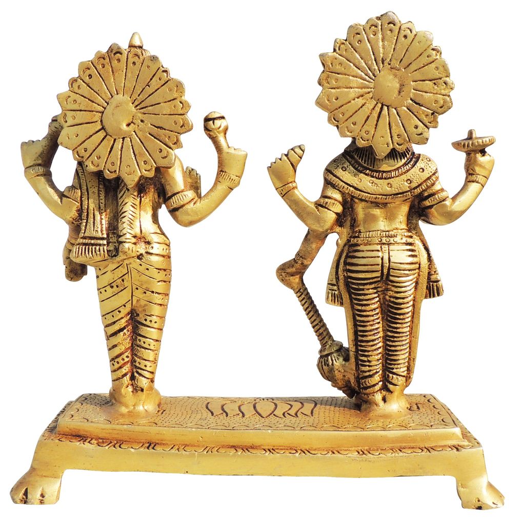 Brass Showpiece Vishnu Laxmi God Idol Statue