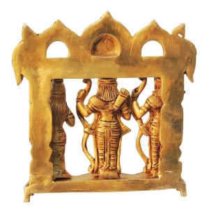 Brass Ram Darbar God Idol Statue - 7.2 x 2.5 x 7.3 Inch