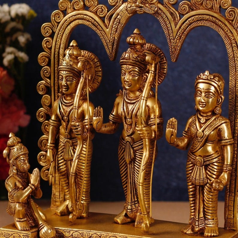 Brass Showpiece Ram Darbar statue, decorative home accent