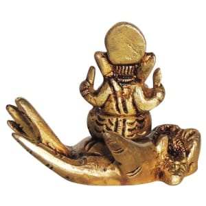 Brass Showpiece Ganesh Ji God Idol Statue - 2.5*2*2.5 Inch (BS1398 C)