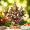 Brass Showpiece Ganesh Parivar God Idol Statue - 4*2*4.2 Inch (BS1399 C)