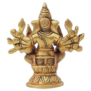 Brass Showpiece Ganesh Parivar God Idol Statue - 4*2*4.2 Inch (BS1399 C)