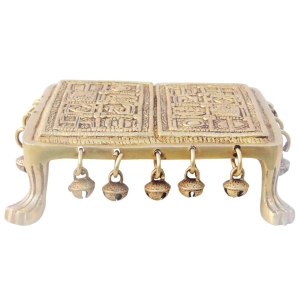 Brass Showpiece Chowki Stool for God Idol