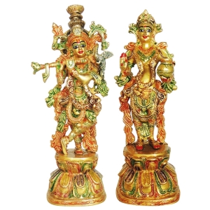 Brass Showpiece Radha Krishna Pair God Idol Statue (BS1409)