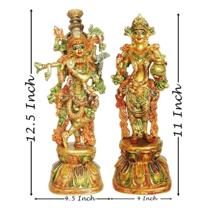 Brass Showpiece Radha Krishna Pair God Idol Statue (BS1409)