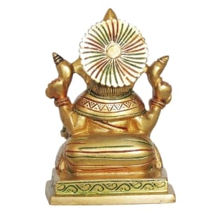 Brass Showpiece Ganesh Ji God Idol Statue - 4*3.2*5.5 Inch (BS1410 G)