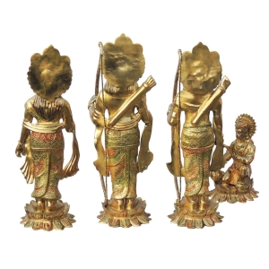 Brass Ramdarbar Idol Statue Set - 30 Inches, 70.84 Kg, Brass Material