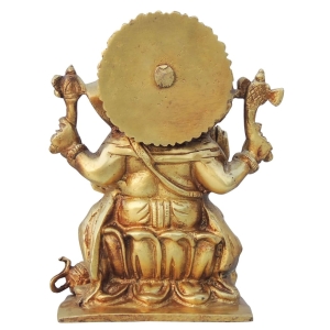 Brass Showpiece Ganesh Ji God Idol Statue - 5*2.6*6.5 Inch (BS1439 G)