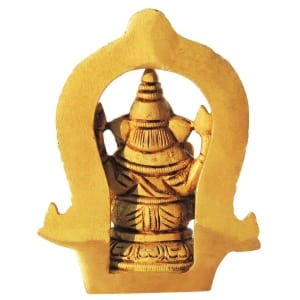 Brass Ganesh Ji God Idol Statue - 3x1.5x4 Inch Brass Sculpture