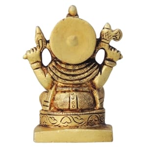 Brass Showpiece Ganesh Ji Statue - 2*1.5*3 Inch (BS1453 G)