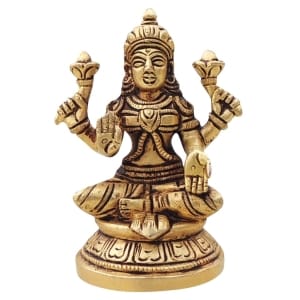Brass Showpiece Laxmi Ji God Idol Statue - 2.5*2*3.5 Inch (BS1461 L)