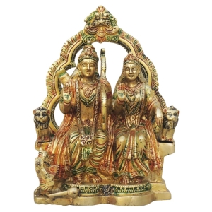 Brass Showpiece Ram Seeta ji Sitting Idol statue