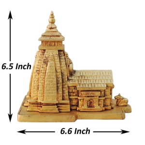 Brass Showpiece Kedarnath Mandir Model Temple - brass decor