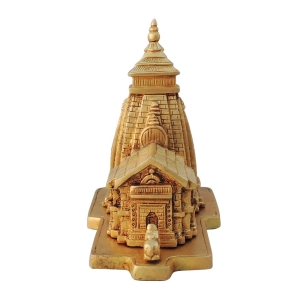 Brass Kedarnath Mandir Model Temple - 6.6 x 4 x 6.5 Inch