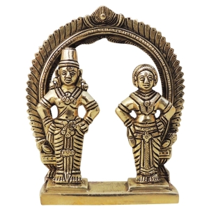 Brass Rukmini Vitthal God Idol Statue - 3.7 x 1 x 4.5 Inch