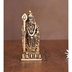Brass Kartikeya God Idol Statue - 1.5 x 1 x 3.2 Inch, 0.18 KG
