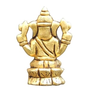 Brass Showpiece Ganesh JI God Idol Statue - 1.5*1*2.2 Inch (BS1474 G)