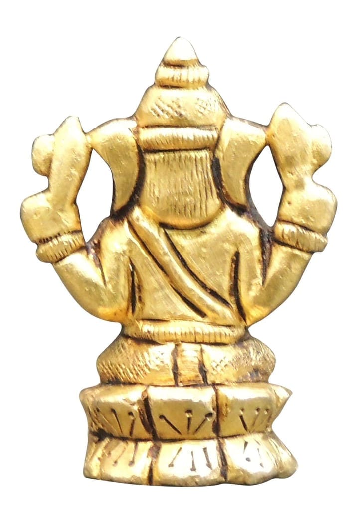 Brass Showpiece Ganesh JI God Idol Statue - 1.5*1*2.2 Inch (BS1474 G) - Image 3