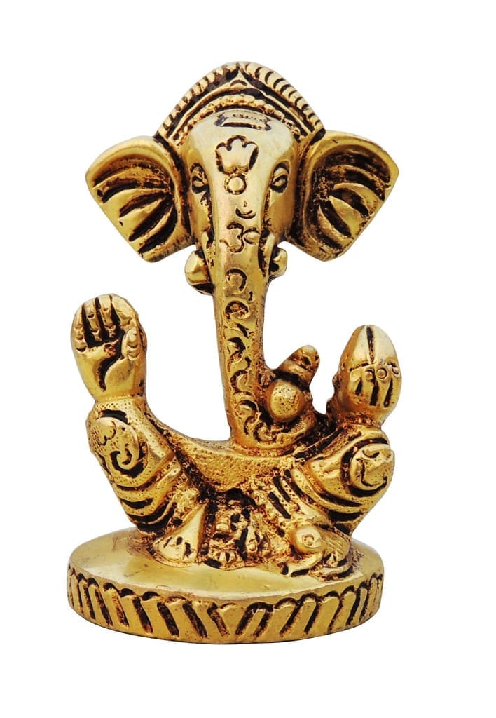 Brass Showpiece Trishul Ganesh God Idol Statue - 1.5*1.5*3 Inch (BS1481 B) - Image 2