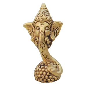 Brass Showpiece Laddu Ganesh God Idol Statue - 2*1*3.2 Inch (BS1481 C)