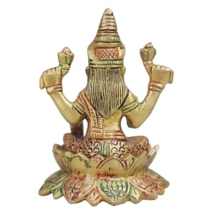 Brass Showpiece Laxmi Ji God Idol Statue - 3.6*3.5*5 Inch (BS1484 L)