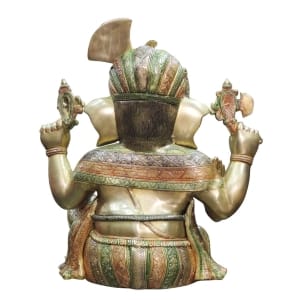Brass Ganesh Ji Statue Idol 18 Inch x 12 Inch x 20.5 Inch Brass Sculpture