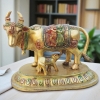 Brass Showpiece Cow With Calf Statue decorative item