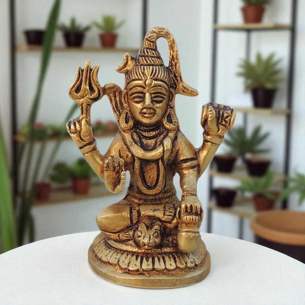 Brass Showpiece Shiv Ji God Idol Statue decorative item
