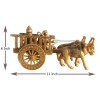 Brass Showpiece Cow Cart Statue - decorative home accent