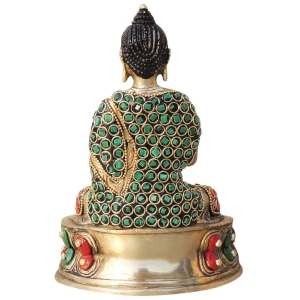 Brass Buddha Ji God Idol Statue - 5.5 x 3.5 x 7.5 Inch, Brass Material