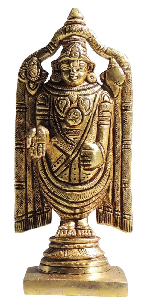 Brass Showpiece Tirupati Bala Ji God Idol Statue 2.5 Inch