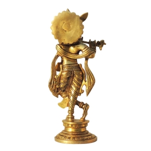 Brass Showpiece Krishna Ji God Idol Statue - 3.5*3*9.5 Inch (BS1574 K)