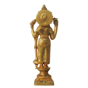Brass Vishnu Ji God Idol Statue 3.2 Inch x 2.2 Inch x 9.6 Inch