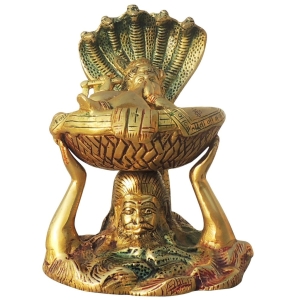 Brass Vasudev with Krishna Crossing River statue Idol - 5*4.5*6.2 Inch (BS1576 C)