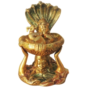 Brass Vasudev with Krishna Crossing River statue Idol - 5*4.5*6.2 Inch (BS1576 C)