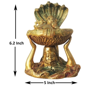 Brass Vasudev with Krishna Crossing River statue Idol - 5*4.5*6.2 Inch (BS1576 C)