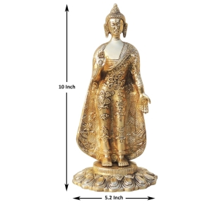 Brass Showpiece Buddha Standing Statue home decor