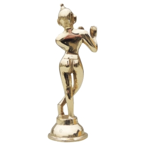 Brass Showpiece Krishna Thakur Ji Jugal Jodi Statue - 2.7*2.7*9 Inch (BS1583 K)