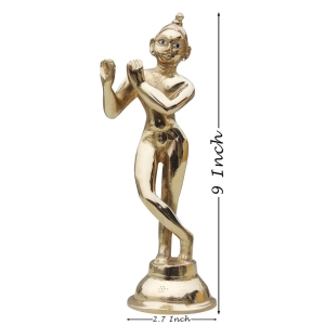Brass Showpiece Krishna Thakur Ji Jugal Jodi Statue - 2.7*2.7*9 Inch (BS1583 K)