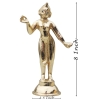 Brass Showpiece Radha Ji Jugal Jodi Statue - 2.5*2.5*8 Inch (BS1583 R)