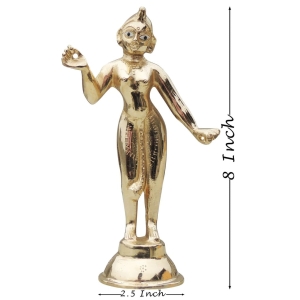 Brass Showpiece Radha Ji Jugal Jodi Statue - 2.5*2.5*8 Inch (BS1583 R)