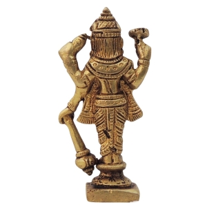 Brass Vishnu Ji God Idol Statue - 1.6 x 1 x 3.5 Inch, Brass Material