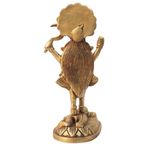 Brass Kali Maa God Idol Statue - 5.2 x 3.5 x 7.5 Inch, Brass Material