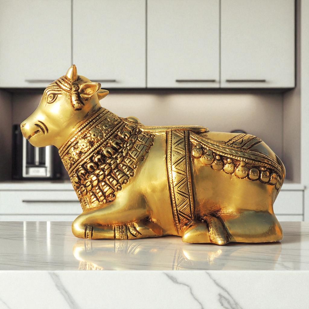 Brass Showpiece Nandi God Idol Statue decorative item